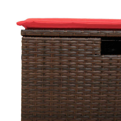 vidaXL Ensemble de canapés de jardin 5 pièces avec coussins, résine tressée marron