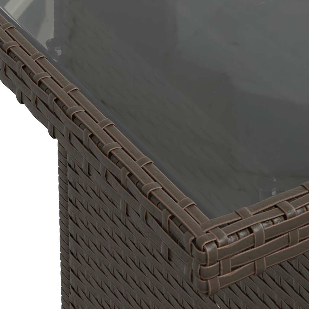 5-tlg. Garten-Sofagarnitur mit Kissen Braun Poly Rattan Akazie