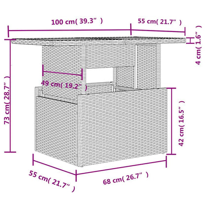 vidaXL 5tlg. Garten-Sofagarnitur mit Kissen Schwarz Poly Rattan Akazie