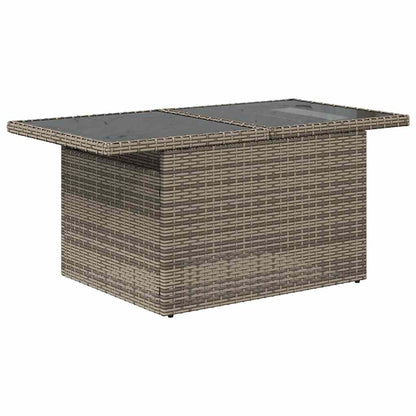 vidaXL Salon de jardin 10 pcs avec coussins gris résine tressée et acacia