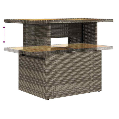 vidaXL Ensemble de canapés de jardin 6 pcs avec coussins gris résine tressée