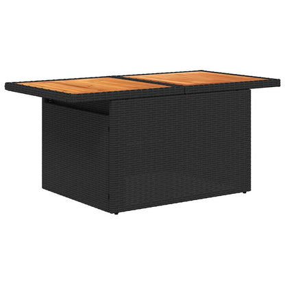 vidaXL 6-tlg. Garten-Sofagarnitur mit Kissen Braun Poly Rattan Akazie