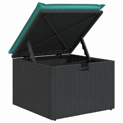 vidaXL 7-tlg. Garten-Sofagarnitur mit Kissen Braun Poly Rattan Akazie