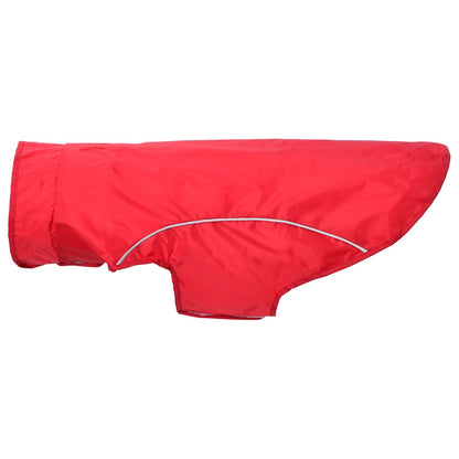 Hunde Regenmantel mit Reflexstreifen Polyester Rot L