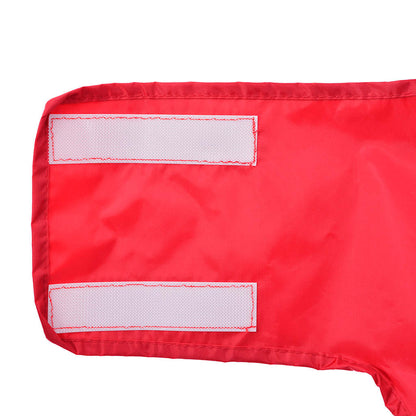 Hunde Regenmantel mit Reflexstreifen Polyester Rot XL