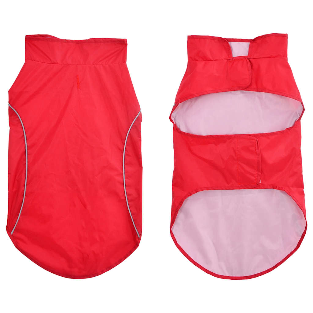 Hunde Regenmantel mit Reflexstreifen Polyester Rot 2XL