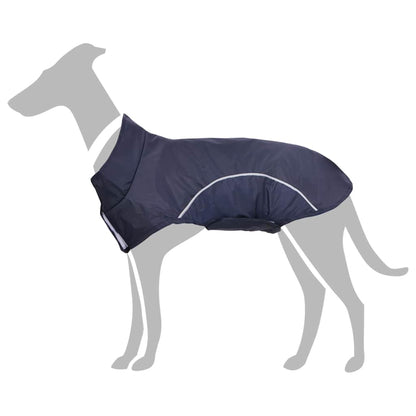 Hunde Regenmantel mit Reflexstreifen Polyester Marineblau L