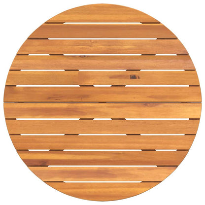 Garten-Esstisch Rund Ø90x75 cm Massivholz Akazie