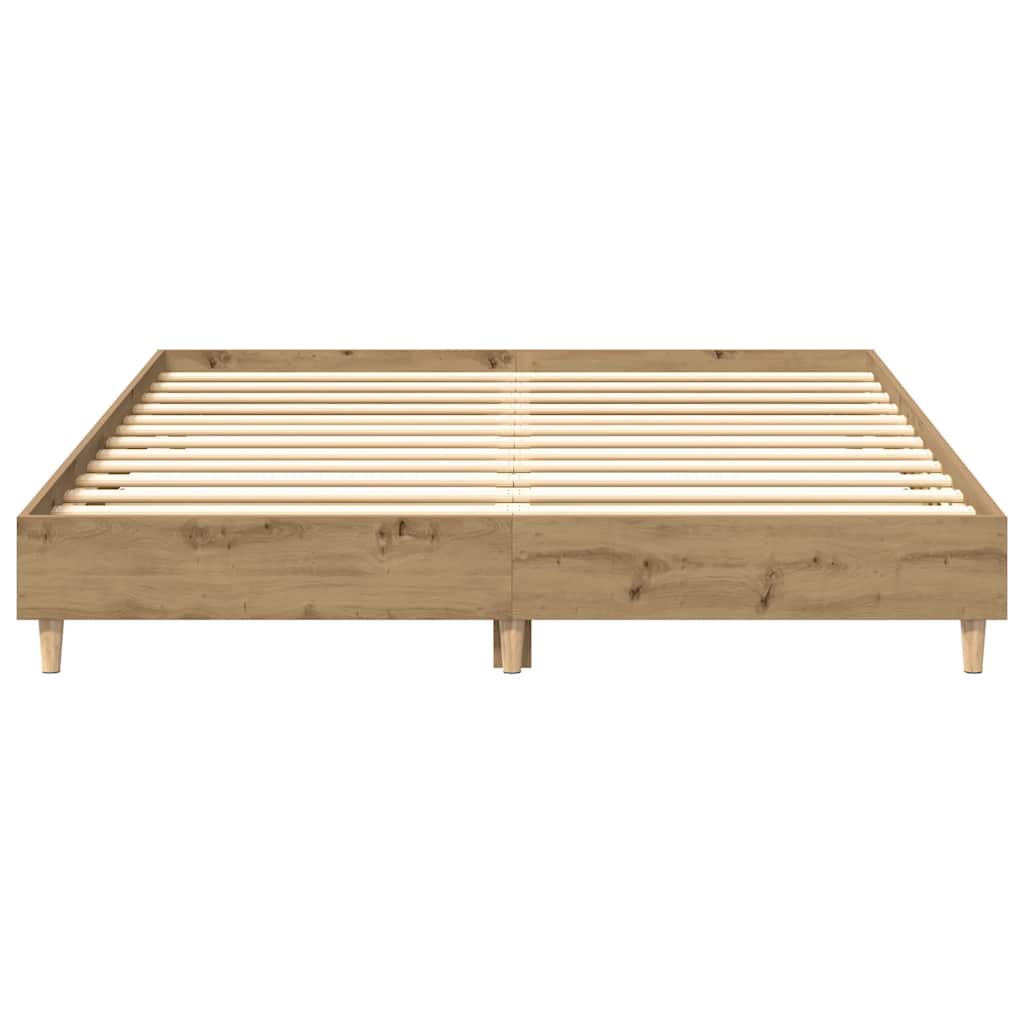 Bettgestell ohne Matratze Artisan-Eiche 150x200cm Holzwerkstoff