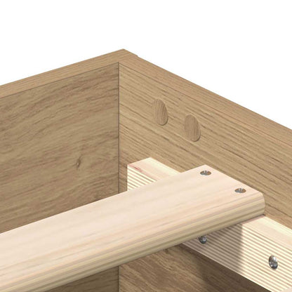 Bettgestell ohne Matratze Artisan-Eiche 150x200cm Holzwerkstoff