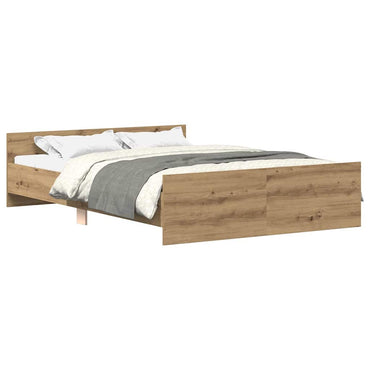 vidaXL Bettgestell ohne Matratze Artisan-Eiche 120x200cm Holzwerkstoff