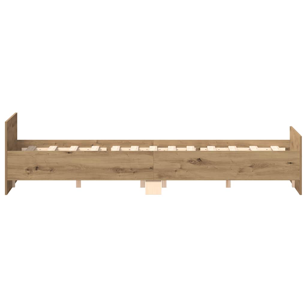 vidaXL Bettgestell ohne Matratze Artisan-Eiche 120x200cm Holzwerkstoff