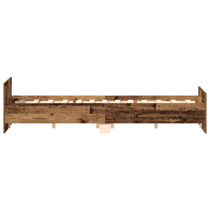 vidaXL Bettgestell ohne Matratze Altholz-Optik 150x200cm Holzwerkstoff