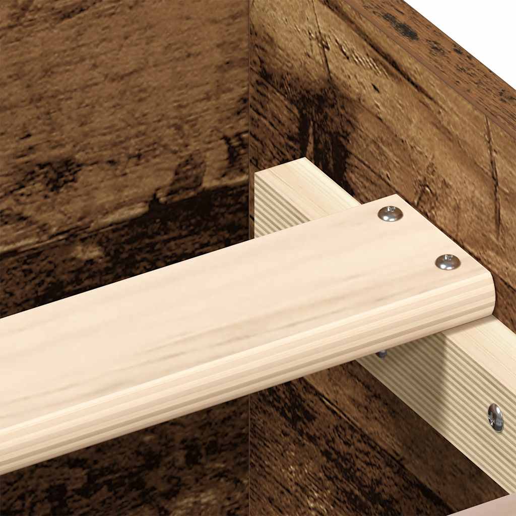 vidaXL Bettgestell ohne Matratze Altholz-Optik 150x200cm Holzwerkstoff
