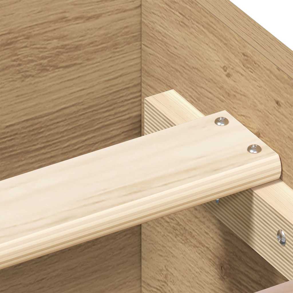 vidaXL Bettgestell ohne Matratze Artisan-Eiche 150x200cm Holzwerkstoff