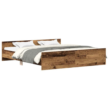 vidaXL Bettgestell ohne Matratze Altholz-Optik 180x200cm Holzwerkstoff