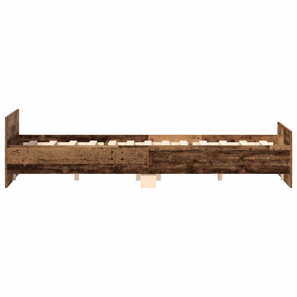 vidaXL Bettgestell ohne Matratze Altholz-Optik 180x200cm Holzwerkstoff