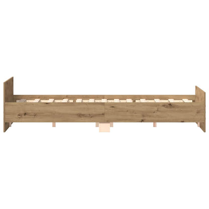 vidaXL Bettgestell ohne Matratze Artisan-Eiche 180x200cm Holzwerkstoff