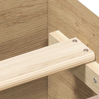 vidaXL Bettgestell ohne Matratze Artisan-Eiche 120x190cm Holzwerkstoff