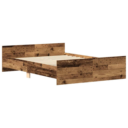 vidaXL Bettgestell ohne Matratze Altholz-Optik 140x190cm Holzwerkstoff