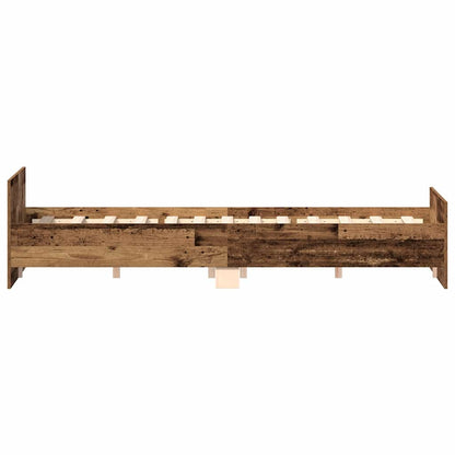 vidaXL Bettgestell ohne Matratze Altholz-Optik 140x190cm Holzwerkstoff