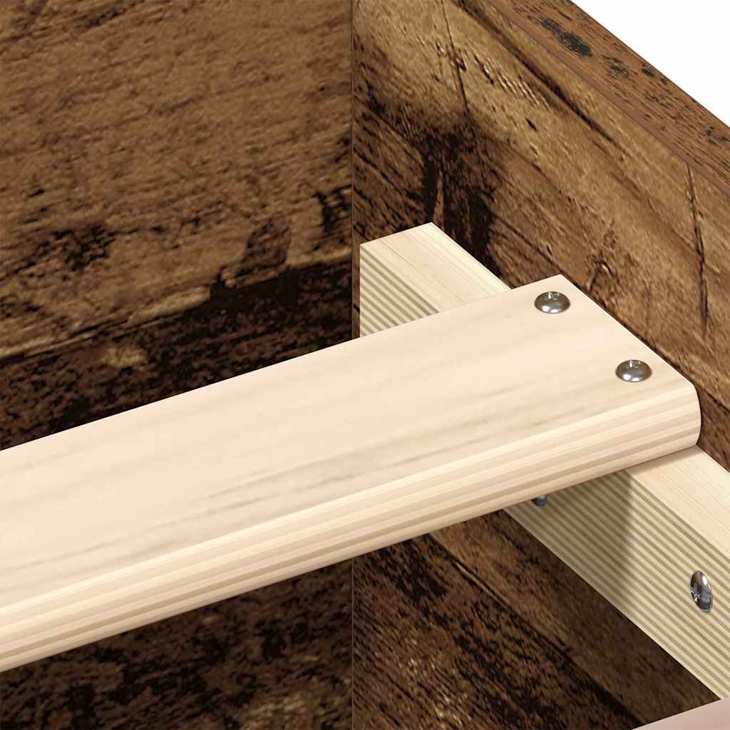 vidaXL Bettgestell ohne Matratze Altholz-Optik 140x190cm Holzwerkstoff