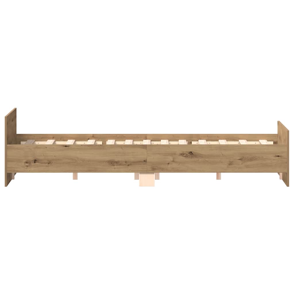 vidaXL Bettgestell ohne Matratze Artisan-Eiche 140x190cm Holzwerkstoff