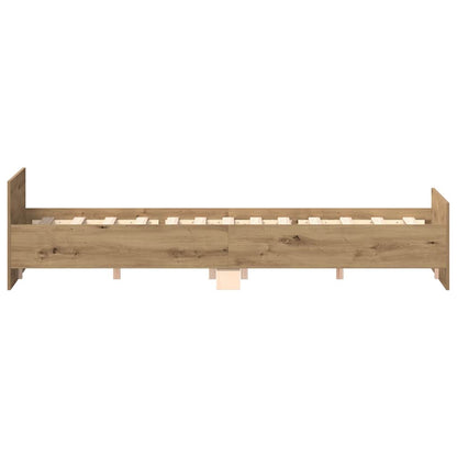 vidaXL Bettgestell ohne Matratze Artisan-Eiche 140x190cm Holzwerkstoff