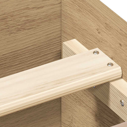 vidaXL Bettgestell ohne Matratze Artisan-Eiche 140x190cm Holzwerkstoff