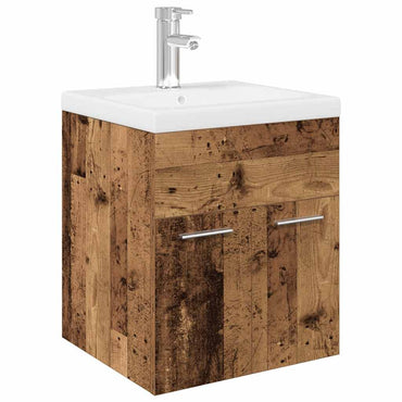 vidaXL Waschbeckenunterschrank mit Einbaubecken und Wasserhahn