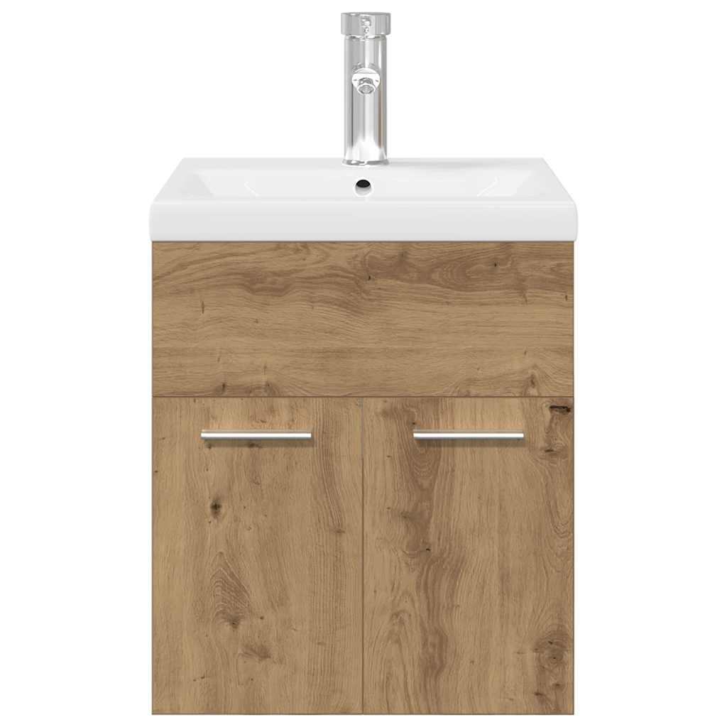 vidaXL Waschbeckenunterschrank mit Einbaubecken und Wasserhahn