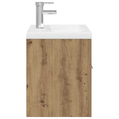 vidaXL Waschbeckenunterschrank mit Einbaubecken und Wasserhahn