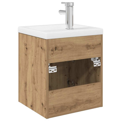vidaXL Waschbeckenunterschrank mit Einbaubecken und Wasserhahn