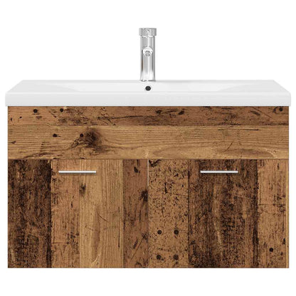 vidaXL Waschbeckenunterschrank mit Einbaubecken und Wasserhahn