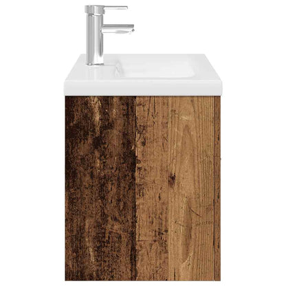 vidaXL Waschbeckenunterschrank mit Einbaubecken und Wasserhahn