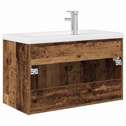 vidaXL Waschbeckenunterschrank mit Einbaubecken und Wasserhahn