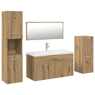 vidaXL 5-tlg. Badmöbel-Set Artisan-Eiche Holzwerkstoff