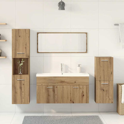 vidaXL 5-tlg. Badmöbel-Set Artisan-Eiche Holzwerkstoff
