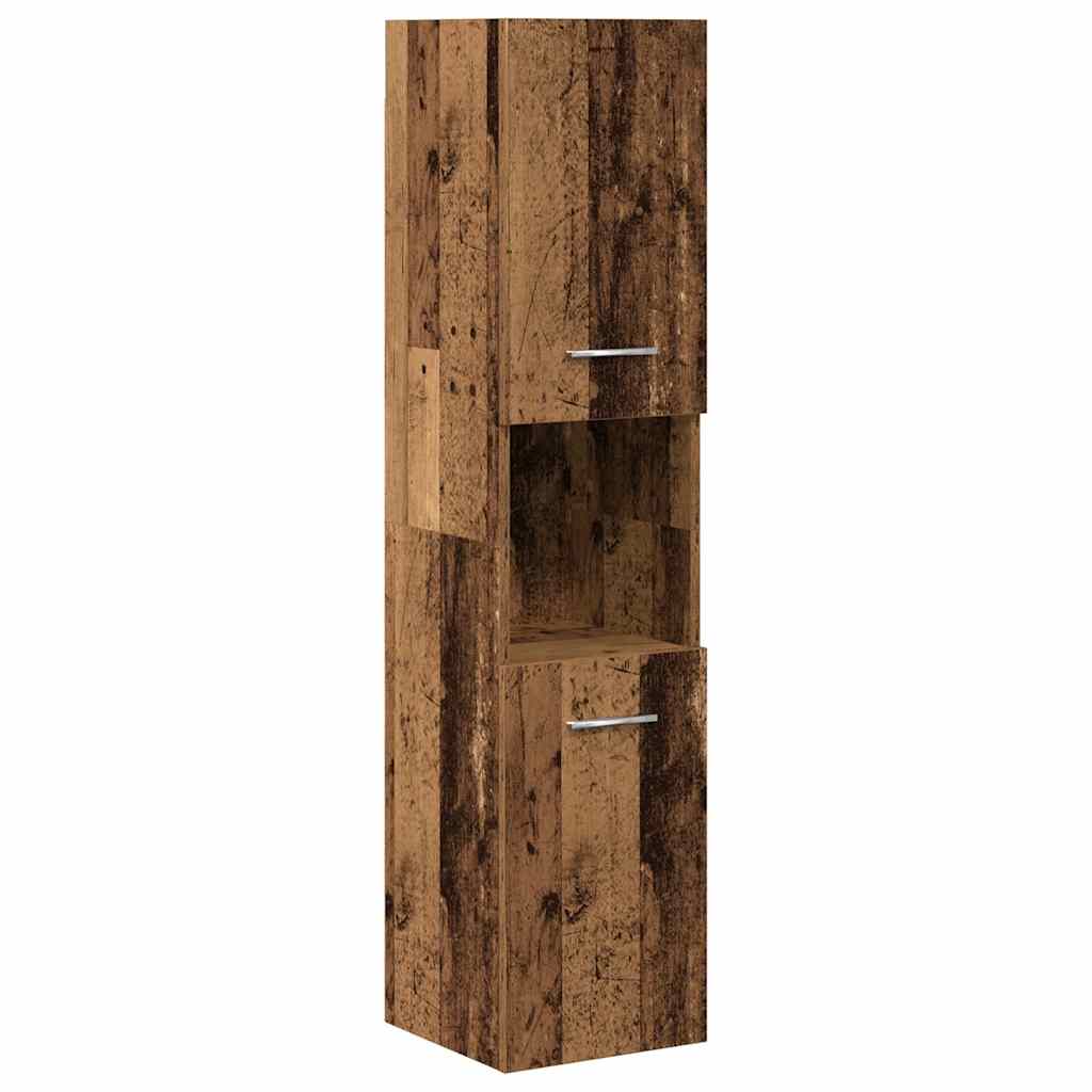 vidaXL Meuble de salle de bain 4 pcs effet bois flotté en bois d'ingénierie