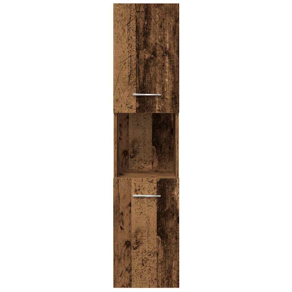 vidaXL Meuble de salle de bain 4 pcs effet bois flotté en bois d'ingénierie