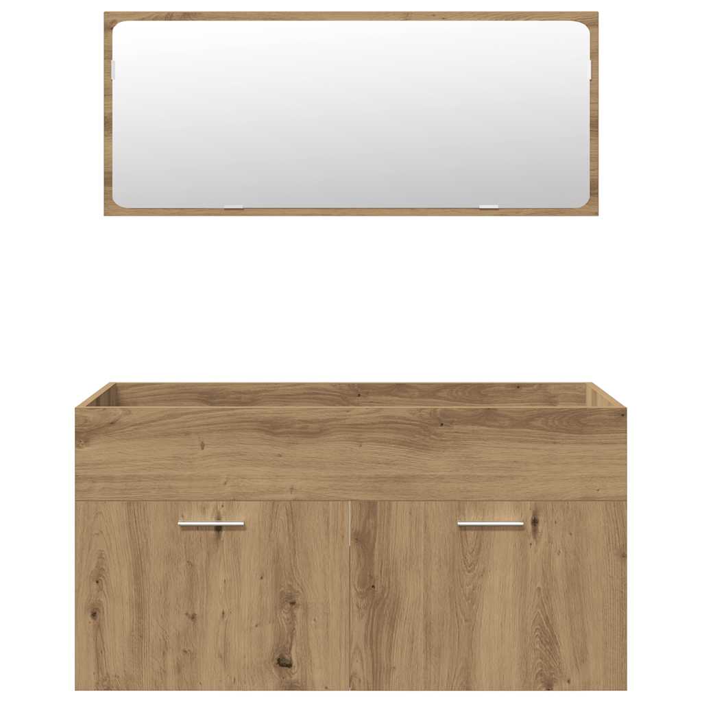 vidaXL 4-tlg. Badmöbel-Set Artisan-Eiche Holzwerkstoff