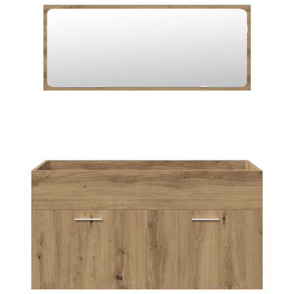 vidaXL 4-tlg. Badmöbel-Set Artisan-Eiche Holzwerkstoff