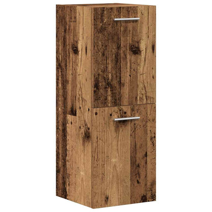 vidaXL Ensemble de meubles de salle de bain 4 pièces aspect bois flotté en bois d'ingénierie