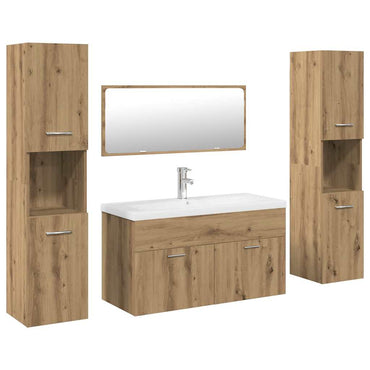 vidaXL Ensemble de meubles de salle de bain 5 pcs Chêne Artisanal Bois d'ingénierie