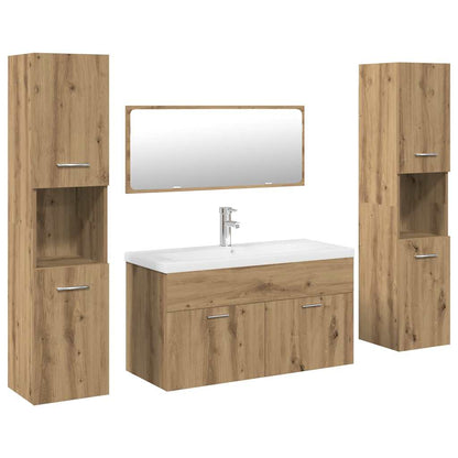 vidaXL Ensemble de meubles de salle de bain 5 pcs Chêne Artisanal Bois d'ingénierie