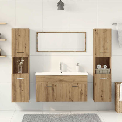 vidaXL Ensemble de meubles de salle de bain 5 pcs Chêne Artisanal Bois d'ingénierie