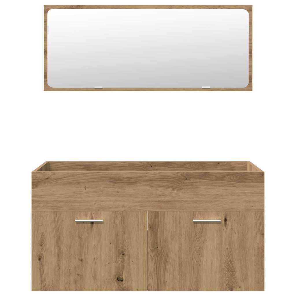 vidaXL Ensemble de meubles de salle de bain 5 pcs Chêne Artisanal Bois d'ingénierie