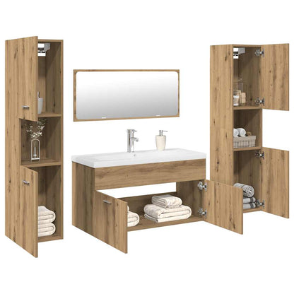 vidaXL Ensemble de meubles de salle de bain 5 pcs Chêne Artisanal Bois d'ingénierie