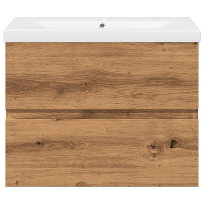 vidaXL Meuble sous-vasque avec lavabo chêne Artisan