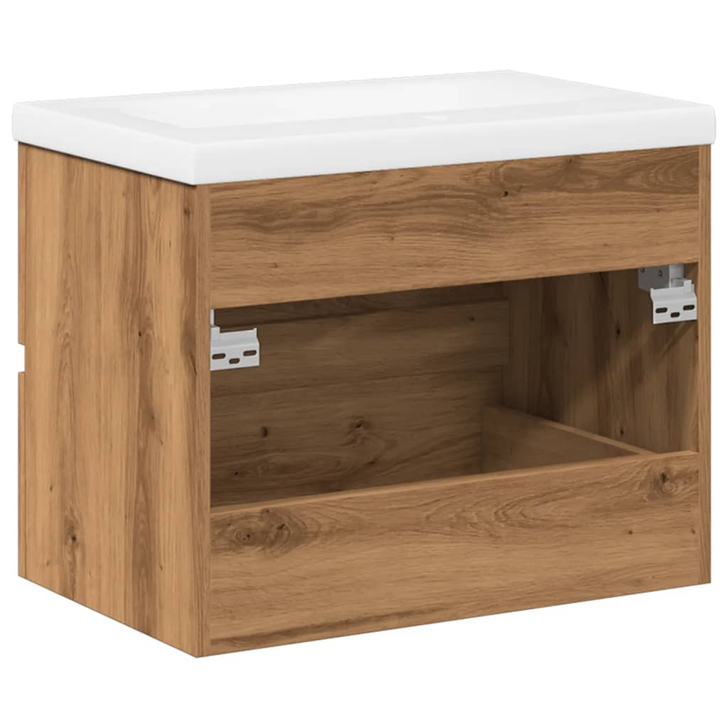 vidaXL Meuble sous-vasque avec lavabo chêne Artisan